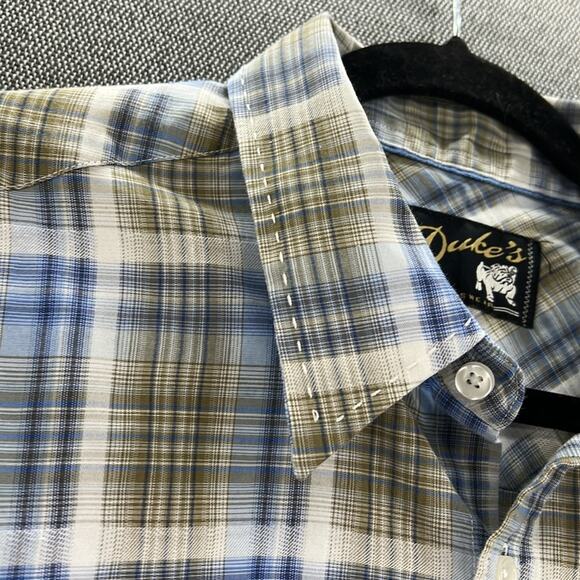 Duke’s Sportswear Men’s Cotton Blend Plaid Short Sleeve Button Up Shirt Size 2XL - Picture 5 of 11